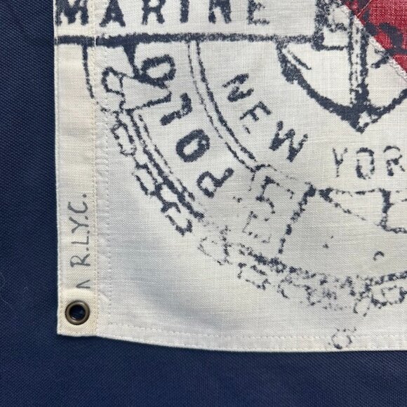 Polo Ralph Lauren Yacht Club P.R.L. Club Vintage Polo - Linen Flag Back  Size M - Picture 8 of 10